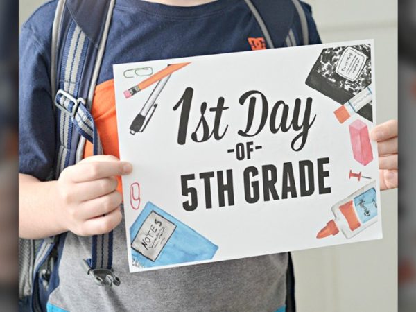 Get This FREE First Day of School Printable Sign (Pre-K thru College!)