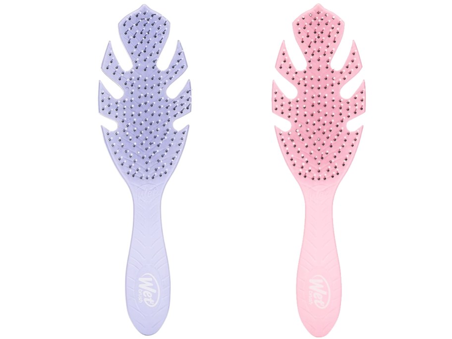 light purple and pink Wet Brush hair brushes