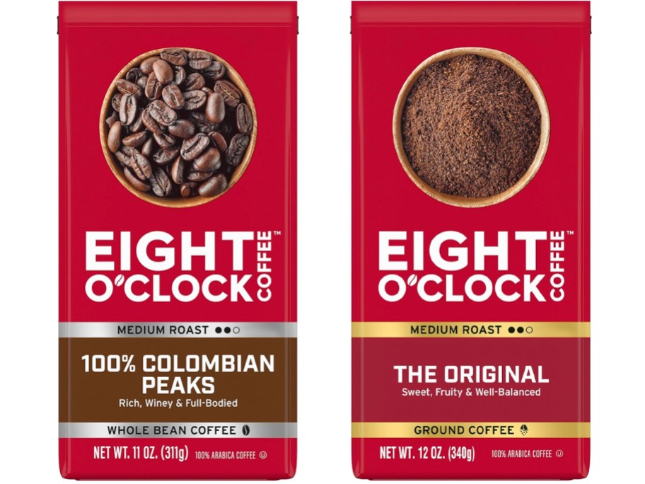 two bags of eight o clock coffee