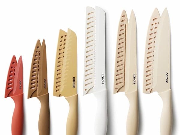 Carote Ceramic-Coated Stainless Steel 12-Piece Knife Set only $13.67!