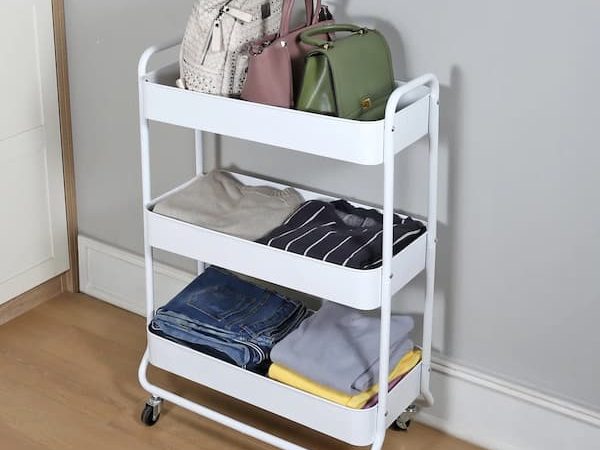 Mainstays Wide 3-Tier Rolling Carts only $20!