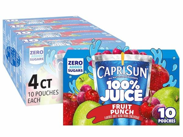 Capri Sun 100% Juice Pouches 40-Pack for just $8 shipped!