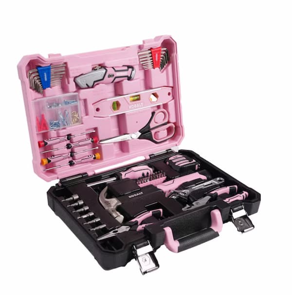 Kobalt 158 -Piece Pink Household Tool Set with Folding Case deal