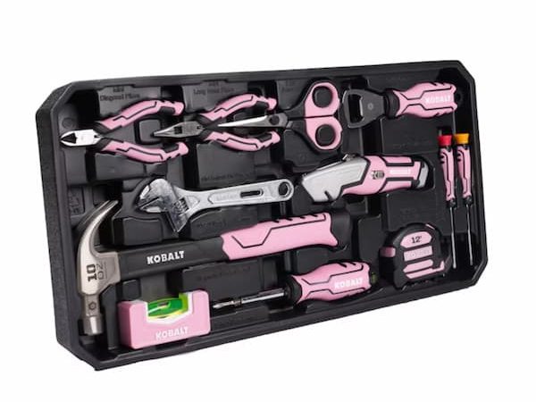 Kobalt 20 -Piece Pink Household Tool Set with Hard Case for only $29.98 {Today Only!}