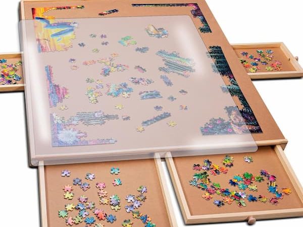 PlayVibe 1500-Piece Puzzle Board with Drawers and Cover only $39.09 shipped!