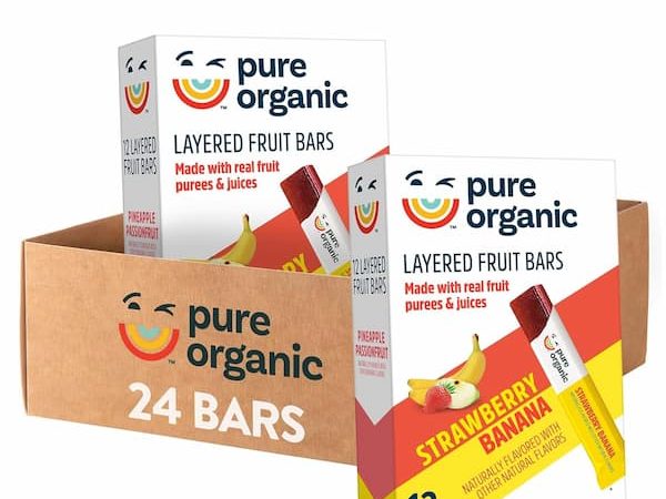 Pure Organic Layered Fruit Bars 24-Count only $9.75 shipped!