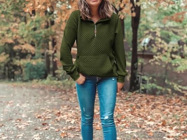 Quilted Women’s Pullover Sweatshirt only $16.49!